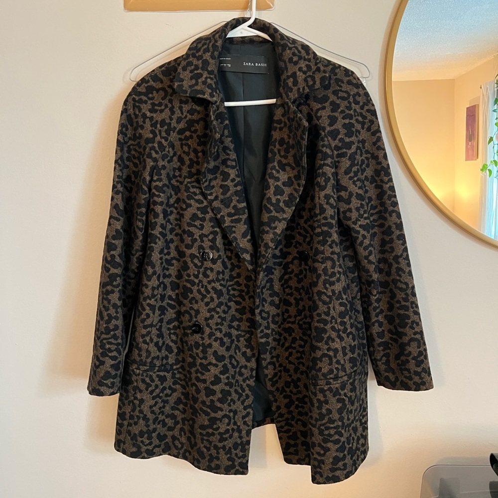 ZARA Animal Print Coat